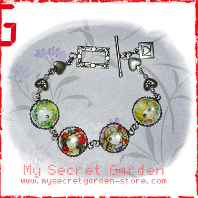 Macoto Takahashi 高橋真琴 anime artwork Cabochon Bracelet 